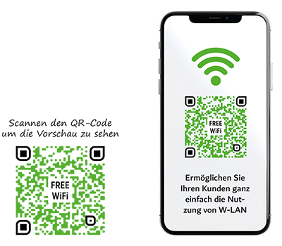 statischer QR Code für free wifi mit schnellen Lösungen & Dienstleistungen rund um QR-Codes & E-Labels von e-labelsystem.de