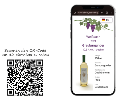 E-Label Wein nach EU-Verordnung 2021/2117